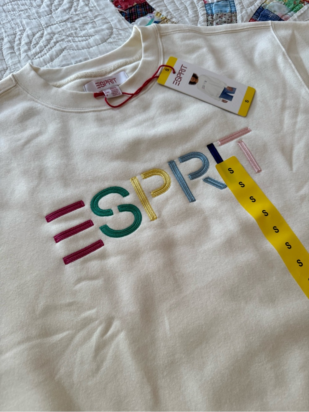 ESPRIT White Sweatshirt NWT Size Small - Picture 5 of 9
